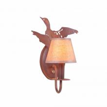  H13164KR-02 - Diablo Sconce - Loon - Waxed Kraft Lampshade - Rust Patina Finish