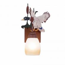  H14166ET-06 - Wasatch Single Sconce - Mallard - Two-Toned Amber Egg Bell Glass - Waterfowl Gray