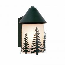 Avalanche Ranch Lighting H51143FC-47 - Cedarline Sconce - Cedar Tree - Frosted Glass Bowl - Forest Green / Cedar Green Finish