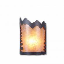  M13201AL-95 - Cascade Sconce Small - Rustic Plain - Almond Mica Shade - Natural Gray Finish