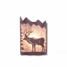  M13223AL-27 - Cascade Sconce Small - Valley Elk - Almond Mica Shade - Rustic Brown Finish