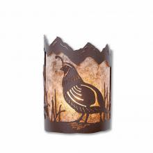  M13254AL-27 - Cascade Sconce Small - Quail - Almond Mica Shade - Rustic Brown Finish