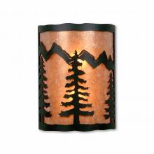  M13314AL-47 - Cascade Sconce Large - Spruce Tree - Almond Mica Shade - Forest Green / Cedar Green Finish