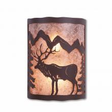  M13323AL-27 - Cascade Sconce Large - Valley Elk - Almond Mica Shade - Rustic Brown Finish