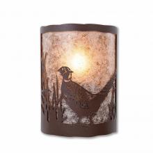  M13351AL-27 - Cascade Sconce Large - Pheasant - Almond Mica Shade - Rustic Brown Finish