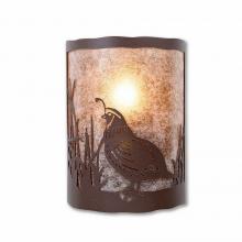  M13354AL-27 - Cascade Sconce Large - Quail - Almond Mica Shade - Rustic Brown Finish