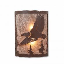  M13389Al-27 - Cascade Sconce Large - Eagle - Almond Mica Shade - Rustic Brown Finish