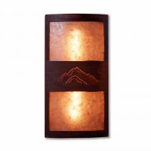  M16241AL-02 - Benton Sconce - Mountain - Almond Mica Shade - Rust Patina Finish