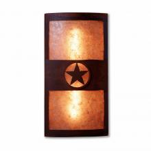  M16256AL-02 - Benton Sconce - Texas Star - Almond Mica Shade - Rust Patina Finish