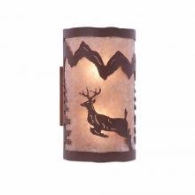  M19121AL-27 - Kincaid Sconce - Valley Deer - Almond Mica Shade - Rustic Brown Finish