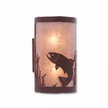  M19181AL-27 - Kincaid Sconce - Trout - Almond Mica Shade - Rustic Brown Finish