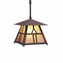  M23573AL-ST-27 - Smoky Mountain Pendant Extra Small- Westhill - Almond Mica Shade - Rustic Brown Finish