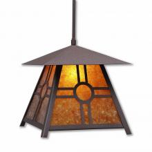  M23674AM-ST-27 - Smoky Mountain Pendant Large - Southview - Amber Mica Shade - Rustic Brown Finish - Adjustable Stem