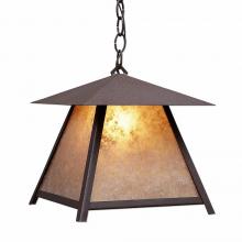  M23679AL-CH-27 - Smoky Mountain Pendant Large - Northrim - Almond Mica Shade - Rustic Brown Finish - Chain