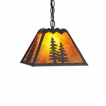  M26314AM-CH-47 - Rocky Mountain Pendant Small - Spruce Tree - Amber Mica Shade - Forest Green / Cedar Green Finish