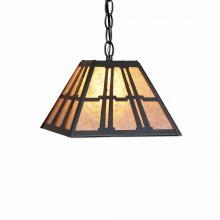  M26372AL-CH-47 - Rocky Mountain Pendant Small - Eastlake - Almond Mica Shade - Forest Green / Cedar Green Finish