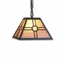  M26374AL-CH-47 - Rocky Mountain Pendant Small - Southview - Almond Mica Shade - Forest Green / Cedar Green Finish