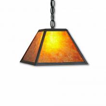  M26379AM-CH-27 - Rocky Mountain Pendant Small - Northrim - Amber Mica Shade - Rustic Brown Finish - Chain