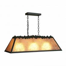  M45401AL-47 - Rocky Mountain Billiard Light Small - Rustic Plain - Almond Mica Shade - Forest Green / Cedar Green