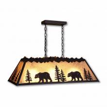  M45425AL-97 - Rocky Mountain Billiard Light Small - Mountain Bear - Almond Mica Shade - Black Iron Finish