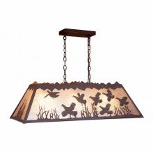  M45454AL-27 - Rocky Mountain Billiard Light Small - Quail - Almond Mica Shade - Rustic Brown Finish