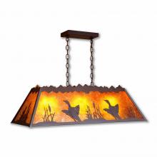  M45464AM-27 - Rocky Mountain Billiard Light Small - Loon - Amber Mica Shade - Rustic Brown Finish