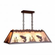  M45481AL-27 - Rocky Mountain Billiard Light Small - Trout - Almond Mica Shade - Rustic Brown Finish