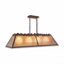  M45501AL-27 - Rocky Mountain Billiard Light Large - Rustic Plain - Almond Mica Shade - Rustic Brown Finish