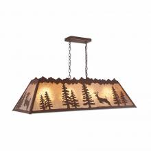  M45521AL-27 - Rocky Mountain Billiard Light Large - Valley Deer - Almond Mica Shade - Rustic Brown Finish