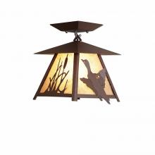  M47564AL-27 - Smoky Mountain Close-to-Ceiling Small - Loon - Almond Mica Shade - Rustic Brown Finish