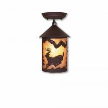  M48430AL-27 - Cascade Close-to-Ceiling Small - Mountain Deer - Almond Mica Shade - Rustic Brown Finish