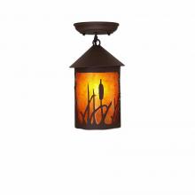  M48465AM-27 - Cascade Close-to-Ceiling Small - Cattails - Amber Mica Shade - Rustic Brown Finish