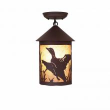  M48564AL-27 - Cascade Close-to-Ceiling Medium - Loon - Almond Mica Shade - Rustic Brown Finish