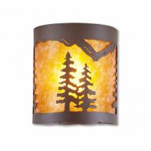  M49114AM-27 - Kincaid Ceiling Light - Spruce Tree - Amber Mica Shade - Rustic Brown Finish