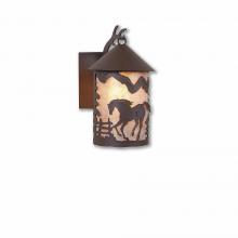  M51435AL-27 - Cascade Lantern Sconce Mica Small - Mountain Horse - Almond Mica Shade - Rustic Brown Finish