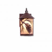  M51440AL-27 - Cascade Lantern Sconce Mica Small - Spruce Cone - Almond Mica Shade - Rustic Brown Finish