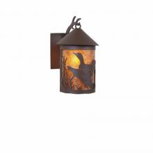  M51464AM-27 - Cascade Lantern Sconce Mica Small - Loon - Amber Mica Shade - Rustic Brown Finish