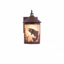  M51481AL-27 - Cascade Lantern Sconce Mica Small - Trout - Almond Mica Shade - Rustic Brown Finish