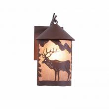  M51523AL-27 - Cascade Lantern Sconce Mica Medium - Valley Elk - Almond Mica Shade - Rustic Brown Finish