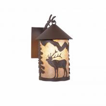  M51533AL-27 - Cascade Lantern Sconce Mica Medium - Mountain Elk - Almond Mica Shade - Rustic Brown Finish