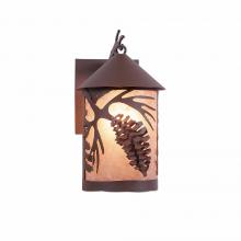  M51540AL-27 - Cascade Lantern Sconce Mica Medium - Spruce Cone - Almond Mica Shade - Rustic Brown Finish