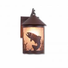  M51581AL-27 - Cascade Lantern Sconce Mica Medium - Trout - Almond Mica Shade - Rustic Brown Finish