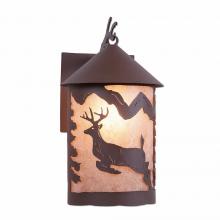  M51621AL-27 - Cascade Lantern Sconce Mica Large - Valley Deer - Almond Mica Shade - Rustic Brown Finish