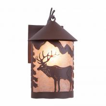  M51623AL-27 - Cascade Lantern Sconce Mica Large - Valley Elk - Almond Mica Shade - Rustic Brown Finish