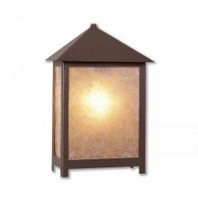 Avalanche Ranch Lighting M53201AL-27 - Hudson Sconce Large - Rustic Plain - Almond Mica Shade - Rustic Brown Finish