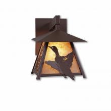  M53564AL-27 - Smoky Mountain Sconce Small - Loon - Almond Mica Shade - Rustic Brown Finish