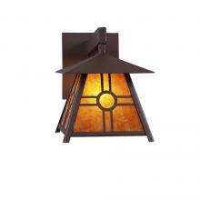  M53574AM-27 - Smoky Mountain Sconce Extra Small - Southview - Amber Mica Shade - Rustic Brown Finish