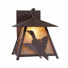  M53664AL-27 - Smoky Mountain Sconce Large - Loon - Almond Mica Shade - Rustic Brown Finish