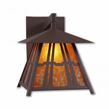  M53672AM-27 - Smoky Mountain Sconce Large - Eastlake - Amber Mica Shade - Rustic Brown Finish