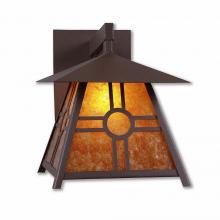  M53674AM-27 - Smoky Mountain Sconce Large - Southview - Amber Mica Shade - Rustic Brown Finish